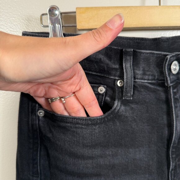 AYR Secret Sauce Wide Leg Jeans Size 27 Short Black Date Night Wash High Rise - Picture 5 of 11